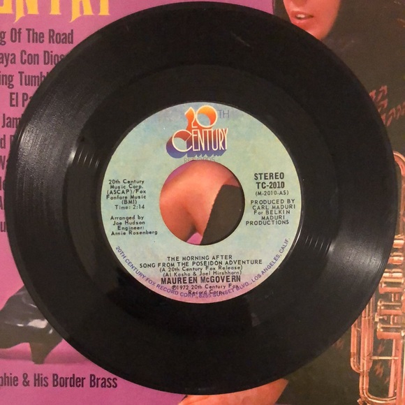 Maureen McGovern The Morning After Vinyl 45 Record '72 - Picture 2 of 4